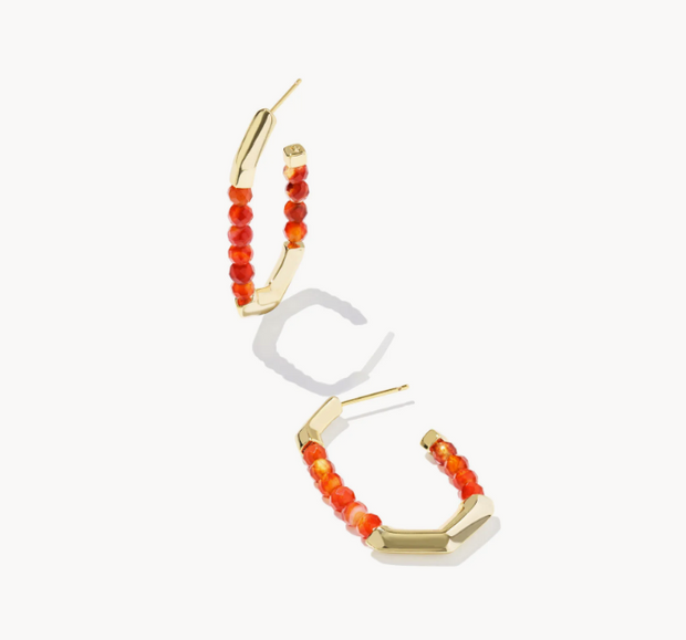 Kendra Scott Gold Tone Sylvia Beaded Hoops