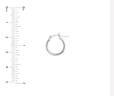 White Gold Polished Hoop