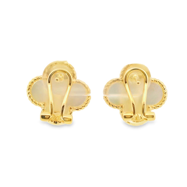 Mother Of Pearl Clover Earrings