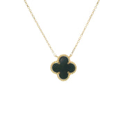 Onyx Clover Pendant