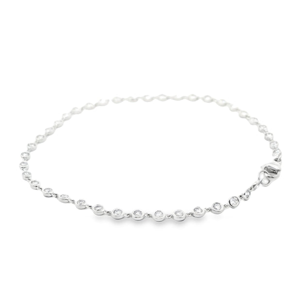 1 Carat Diamond Bezel Tennis Bracelet