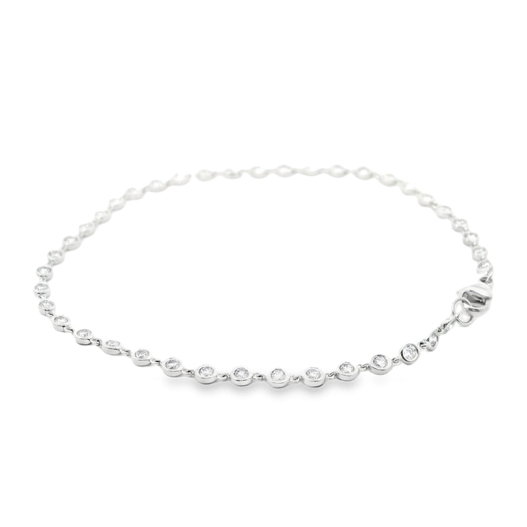 1 Carat Diamond Bezel Tennis Bracelet