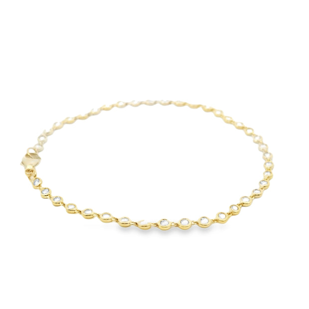 1 Carat Diamond Bezel Tennis Bracelet