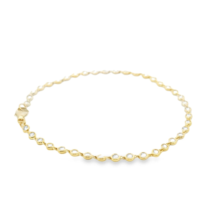 1 Carat Diamond Bezel Tennis Bracelet