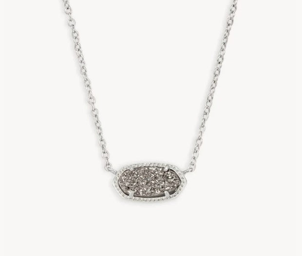 Kendra Scott Elisa Necklace with Platinum Drusy