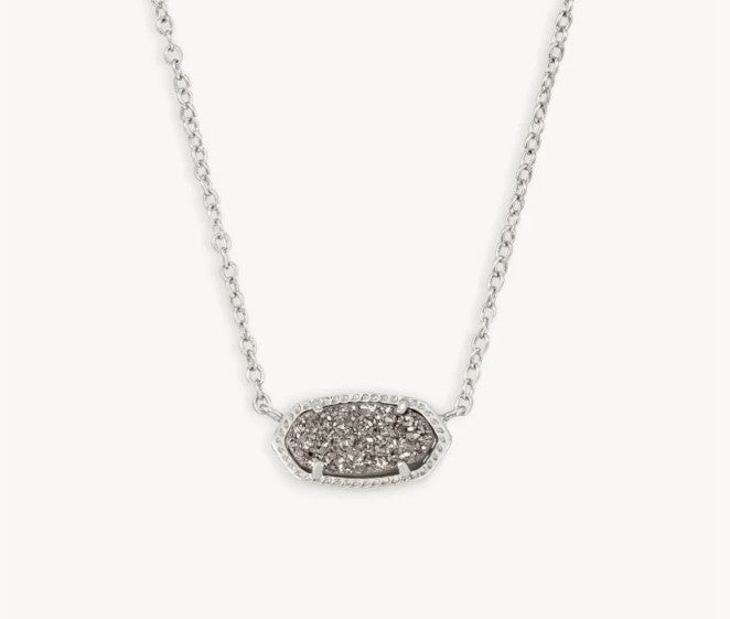 Kendra Scott Elisa Necklace with Platinum Drusy