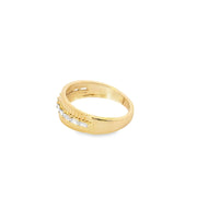 Tapered Cigar Band with Baguette Diamonds