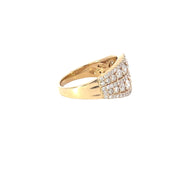 Yellow Gold Multi Row Diamond Ring