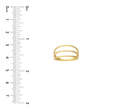 Yellow Gold Triple Domed Ring