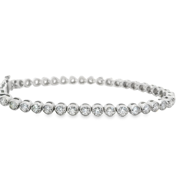 Diamond Bezel Set Tennis Bracelet