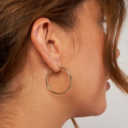 Yellow Gold Polished Hoops