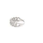 White Gold Diamond Chain Ring