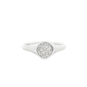 Signet Diamond Cluster Ring