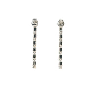 Diamond Line Drop Earrings