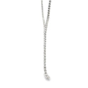 Bezel Set Diamond Lariat Necklace