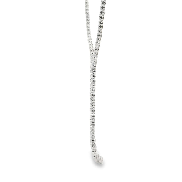 Bezel Set Diamond Lariat Necklace