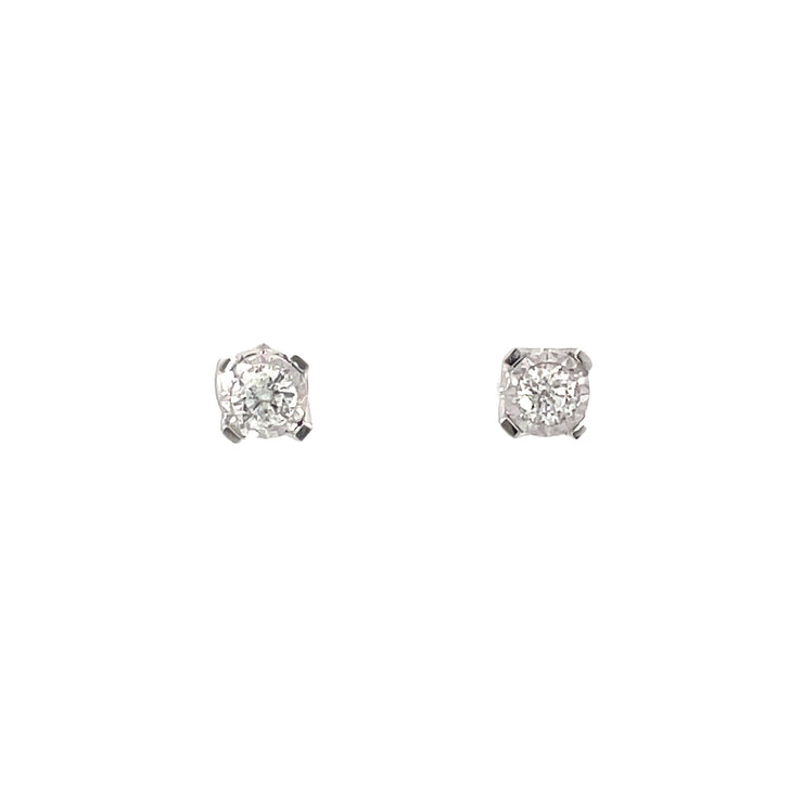 Diamond Solitaire Earrings