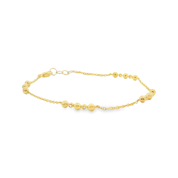 Diamond Beaded Station Bracelet