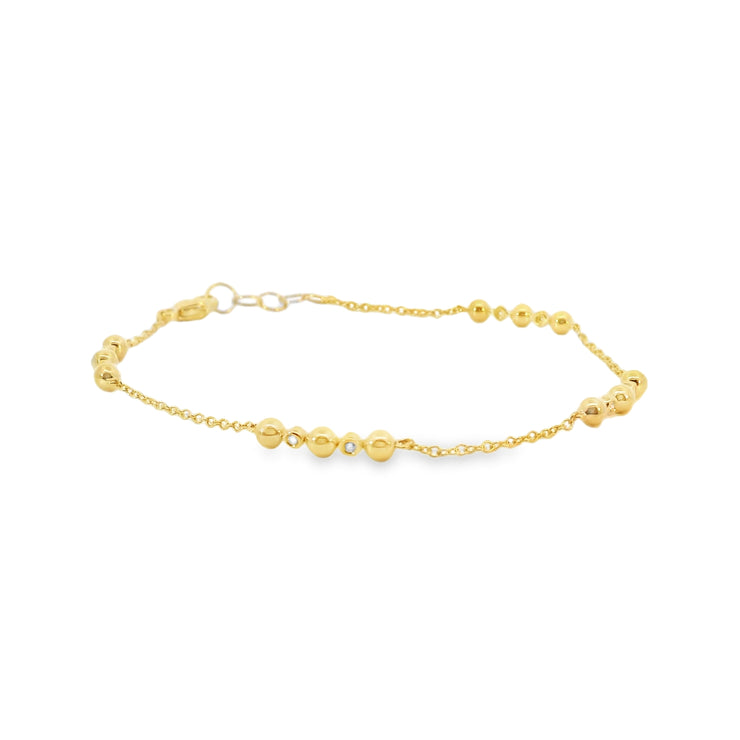 Diamond Beaded Station Bracelet