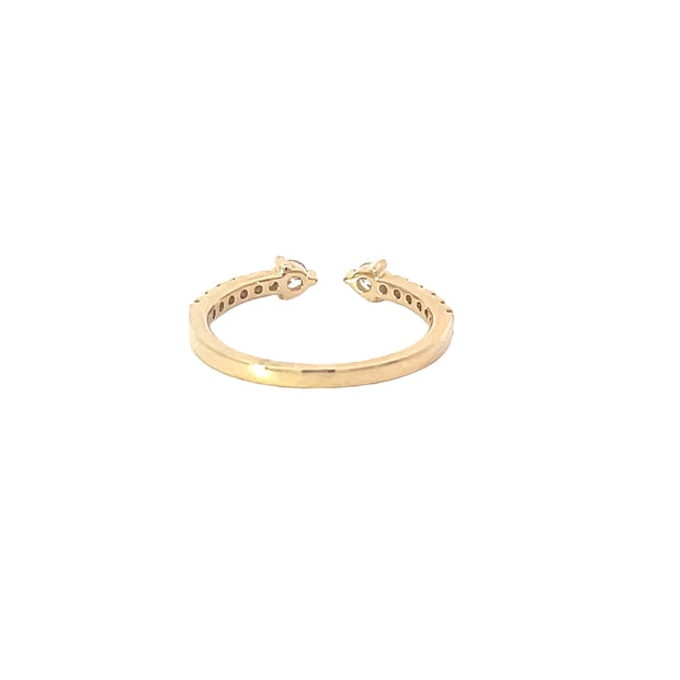 Yellow Gold Split Diamond Band