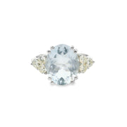 Aquamarine and Diamond Ring