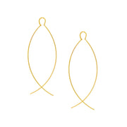 Curved Wire Threader Earrings