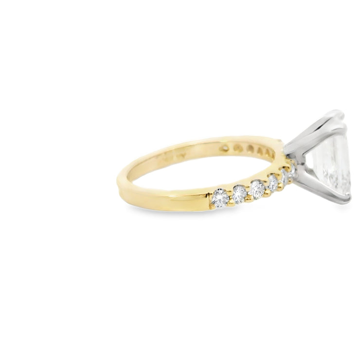 2 Carat Emerald Cut Lab Grown Engagement Ring