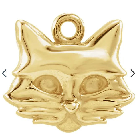 14 Karat Cat Dangle