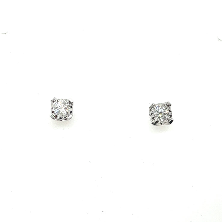 Diamond Solitaire Earrings