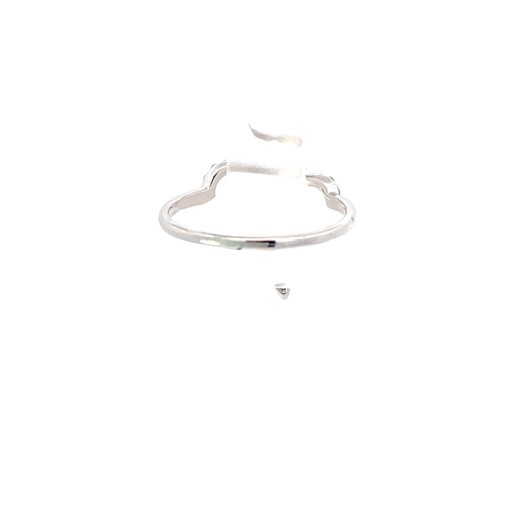 White Gold Diamond Snake Ring