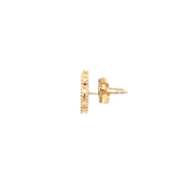 Yellow Gold Diamond Pave Studs