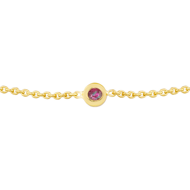 Ruby Bezel Bracelet