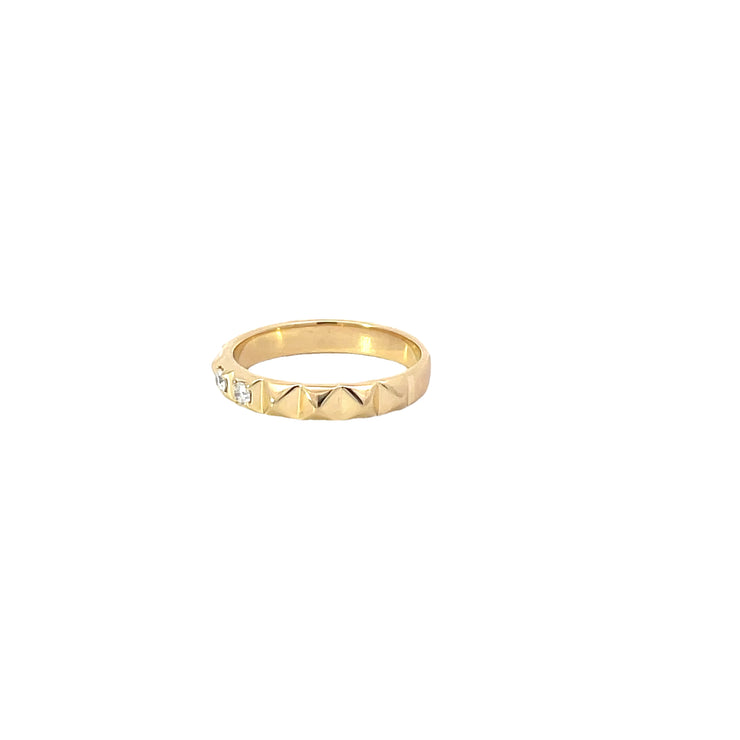 Yellow Modern Electrum Diamond Ring