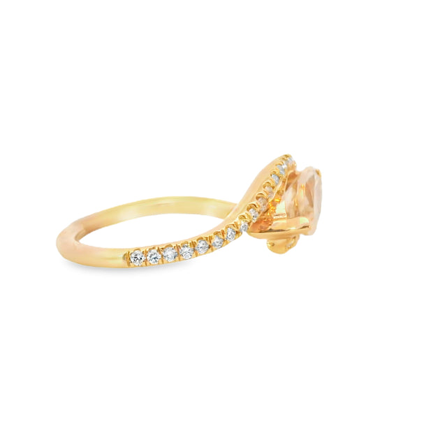 Morganite and Diamond Ring