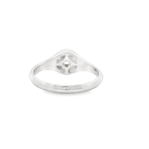 Signet Diamond Cluster Ring