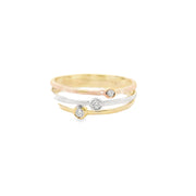 Three Row Diamond Ring