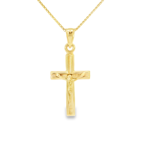 Yellow Gold Crucifix Necklace