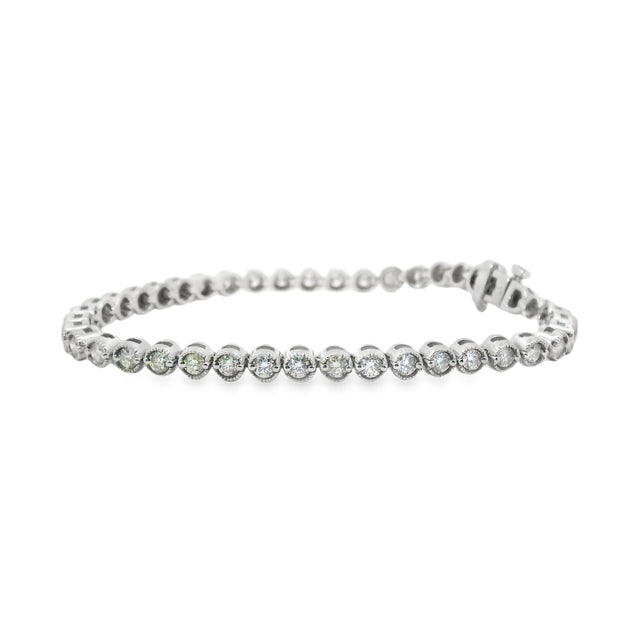 Diamond Bezel Set Tennis Bracelet