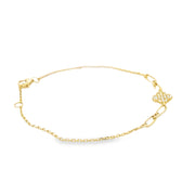 Pave Clover Charm Bracelet