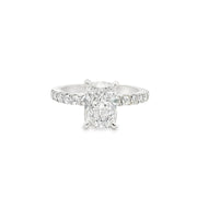 2 CT Elongated Cushion Lab Grown Engagement Ring