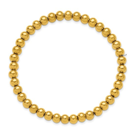 Yellow Plated Beaded Bracelet