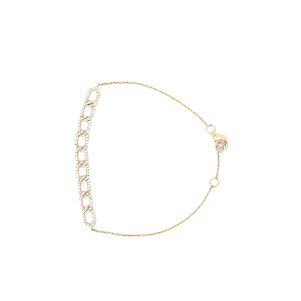 Yellow Gold Diamond Chain Bracelet