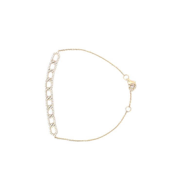 Yellow Gold Diamond Chain Bracelet