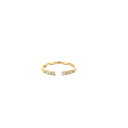 Yellow Gold Split Diamond Band