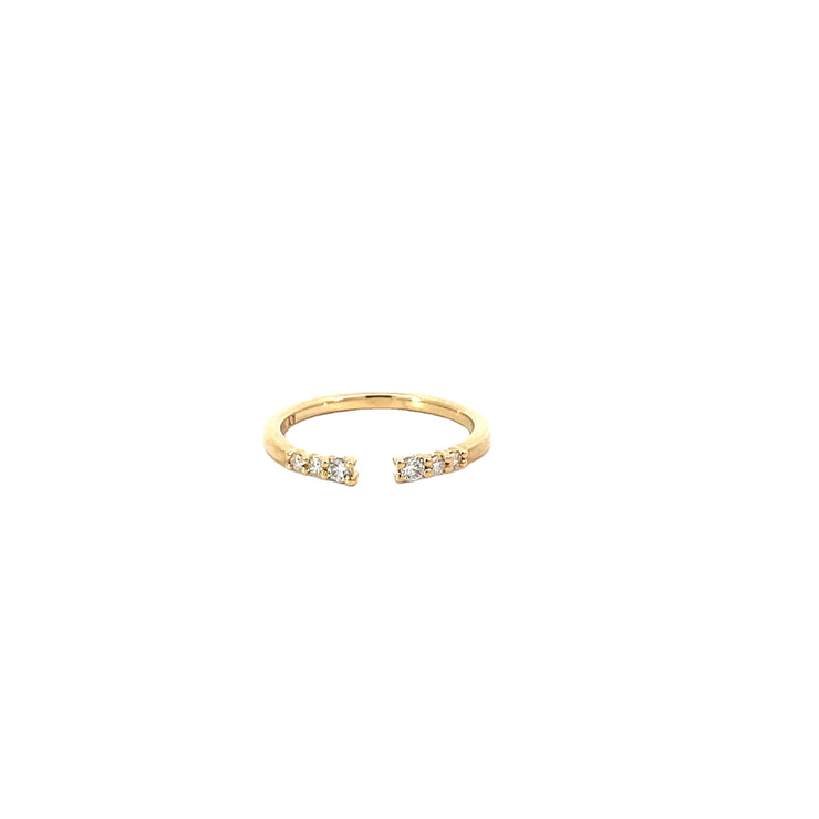 Yellow Gold Split Diamond Band