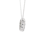 White Gold Diamond Circle Pendant Necklace