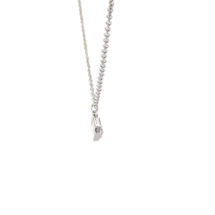White Moderm Electrum Diamond Necklace