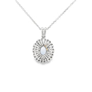 Tanzanite and Diamond Double Halo Pendant
