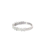 White Gold Shaped Diamond Band