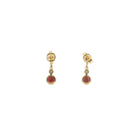 Drop Earrings with Rubies and Diamonds